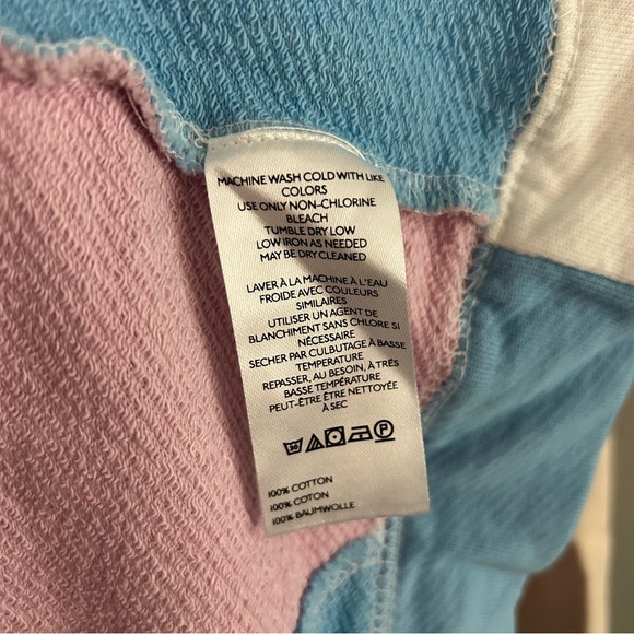 Anthropologie Pilcro Oversized Pastel Colorblock Patchwork Hoodie Sweatshirt S - Picture 12 of 12